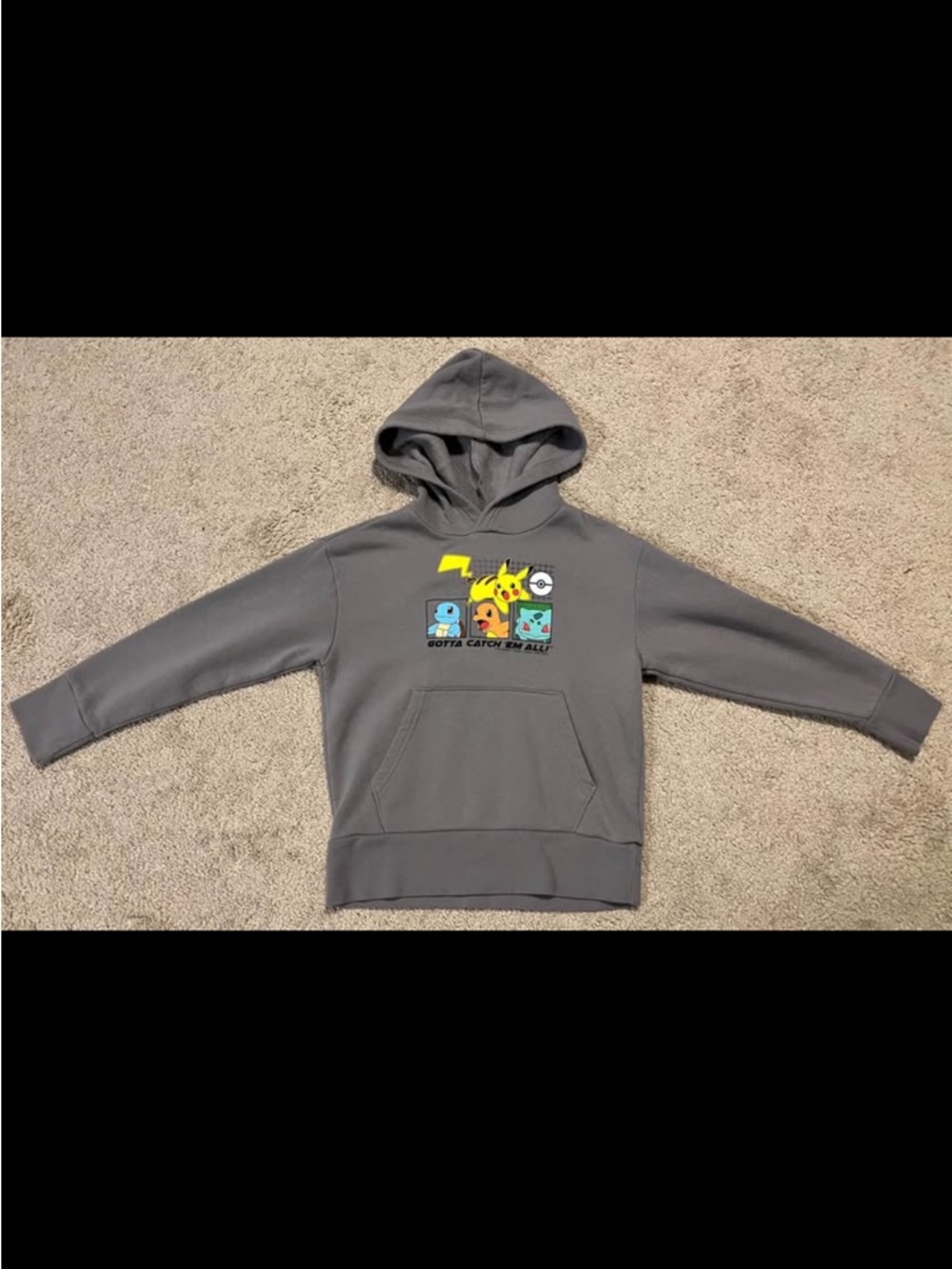 Old Navy Gray Kids Pokémon Hoodie with Pikachu Graphic